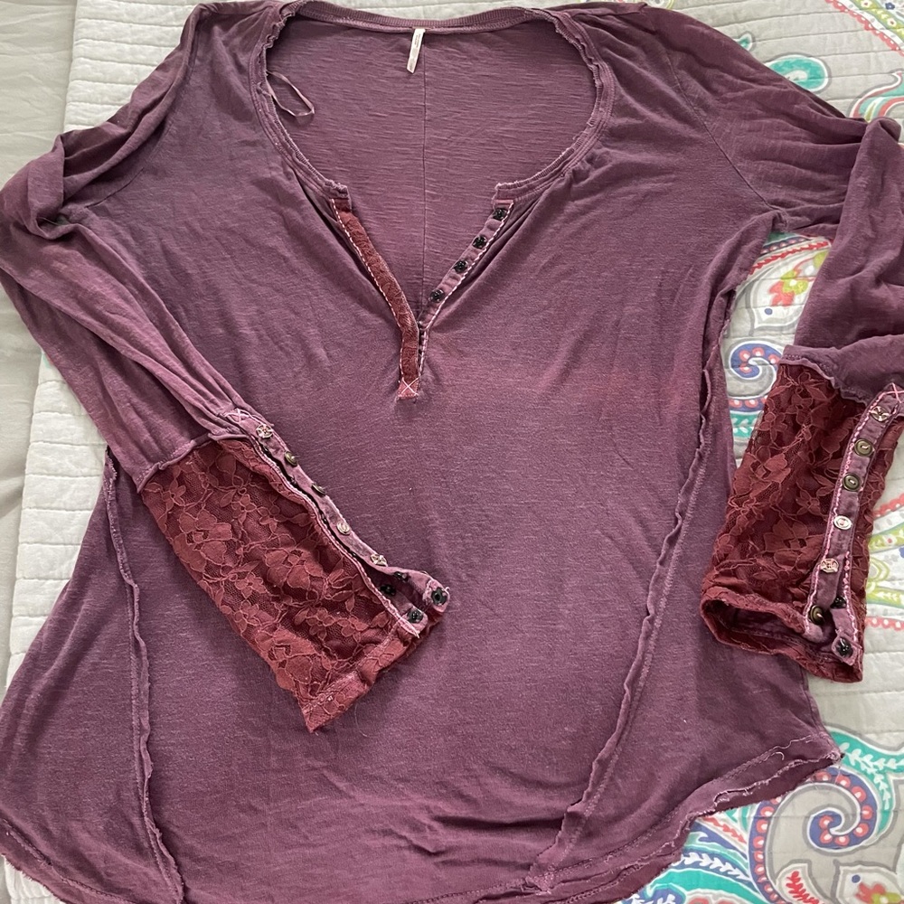 Free People Henley style top, size L